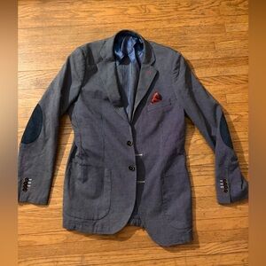 Pierre Cardin Gray Blazer with Elbow Patches